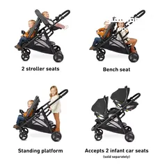  1 Twin Stroller Graco LX2.0 Pram