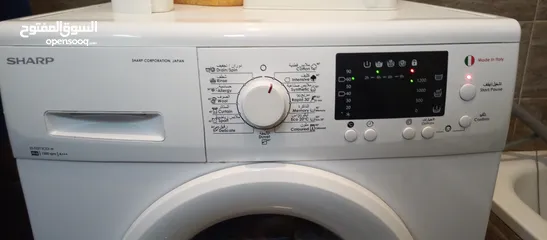  2 غسالة شارب 8كيلو لون ابيض