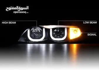  4 ‏  New Lights BMW 2003/04 E46 Sedan طقم اضاءة امامي، خلفي، كشافات، جديد.  BMW E46