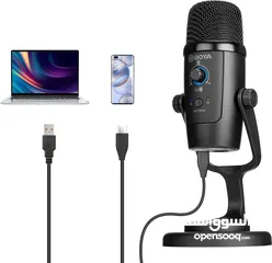  2 مايك تسجيل من براند بويا الأصلي الاحترافي ستريم يوتيوب Boya BY-PM500 Mic for PC & Smart Phone