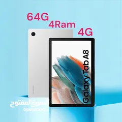  1 Samsung Tab A8 64g 4Ram 4GLTE جلاكسي تاب كفالة سنة وكيل رسمي