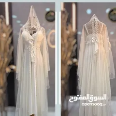  3 جهاز عروس  قميص نوم ابيض طقم العروس 4قطع