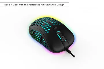  5 Kogan GM-AIR Ultra Lightweight RGB 6400dpi Gaming Mouse (Black)