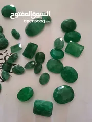  11 حجر من النوادر فخم أخضر كريم خام طبيعي
