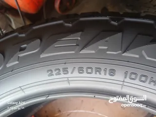  5 القياس 18 60 225 مواصفات عاليه وخاصه دبل قومه دبل ستيل نسبت المطاط 100بل100 تصنيف A,