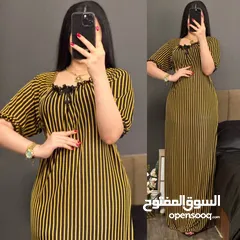  2 دشداشة نسائية موديل يجنن  فصال رياضي مريح باللبس صدر لاستيك