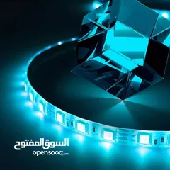  5 حبل اضاءة ليد ذكي متغيرالالوان بالفضاءاللوني ار جي بي اتصال واي فاي للتحكم عن بعد عن طريق التطبيق