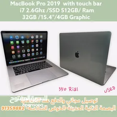  1 MacBook Pro 2019 very clean same as new with touch and 4GB Graphic