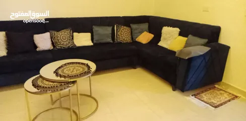  2 تم تنزيل السعر .... طقم كنب متحرك 5 قطع  حرف L + ثلاثيه + ثنائيه يعني 14 مقعد  تفصيل ومش تجاري +