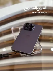  1 iPhone 14 pro Purple colour battery 89  128Gg شرق اوسط بحال الوكاله