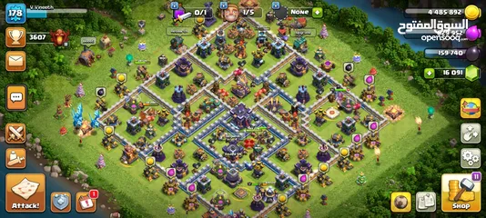  1 Clash of clans Account . base and clan