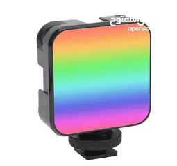  1 اضاءة كاميرا ملون مع بطاريات شحن نوع ممتاز  RGBMini Portable Fill in Camera LED Panel Video