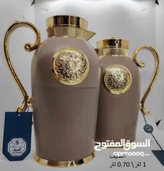  6 أطقم ضيافة تقديم قهوة/شاي السيف (طقم صواني طوفريات فناجين ترامس براد سخان)