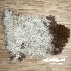  1 جلد خروف طبيعي ناعم الملمس