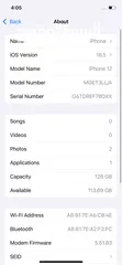  9 iPhone 12 128GB بطاريات من 87% ل 93% الاجهزة تب نضافةمش مفتوح ولا مغير فيها اي اشي متوف جميع الوانه