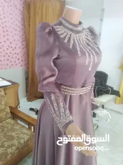  1 فستان سهره مكسي كلوش مش ملبوس اورجنزا  مبطن للبيع بسعر حال البلاش