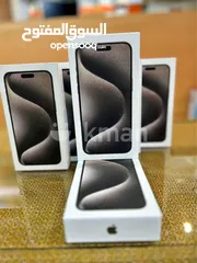  20 iPhone 15 pro max (256GB/512GB)  جديد كفالة شرق اوسط بسعر مميز
