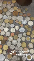  6 عملات قديمه معدنية وورقيه للبيع