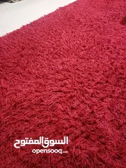  3 سجادة شاغي نضيفة وكبيرة لون خمري