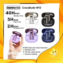  7 REMAX CozyBuds W13 ANC+ENC Dual Noise-Cancelling Music Headphones Wireless Headset (Pink)