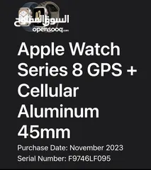 7 Apple Watch Series 8 45mm GPS and Cellular