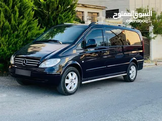  4 باص مرسيدس فيتو 2007 لون كحلي بحاله الوكاله شصي وسط محير تب نضافه قير عادي