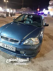  1 هوندا سيفيك موديل 1996 زجاج كهرباء مرخصه لشهر 7 فحص 4 جيد و3 قصعات للبيع