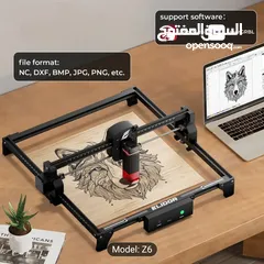  9 ماكينة قص ونقش ليزر 6W للخشب، جلد، قماش، اكريليك –Laser Engraving Machine CNC