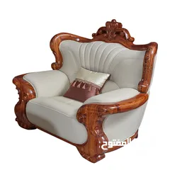  3 chair Rosewood ebony leather sofa