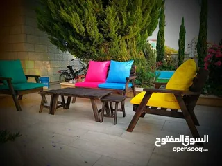  13 مجلس خارجي خشب سويد نخب اول