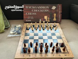 3 شطرنج خشبي