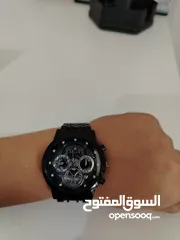  5 ساعة ABLUX بالون الأسود الامع.