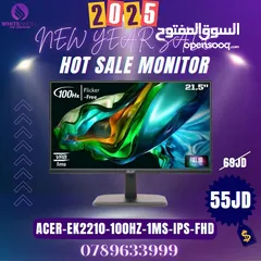  1 عرض جديد شاشه جيمنج من ايسر 22" 100HZ IPS  جديده ب 55 د فقط