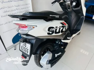  3 سكوتر سوزوكي بيرجمان زيرو عداد الفين بفقط بحال الشركة ولا نقر