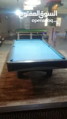  4 طاوله بلياردو اجنبيه تركيا رخام اسود 9 قدم بحاله ممتازه معها طابات و4 اساتيك