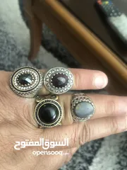  1 خواتم فضه 925 عدد 4 للبيع قياس 20 22و21 بسعر مغررررري