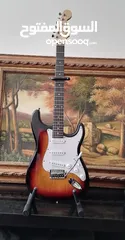  2 Fender electric guitar stratocaster replica with 10 watt amplifier.