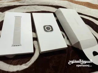  3 ابل واتش الترا مع كرتونه وقشاطين وشاحنها شبه جديد بطاريه 97