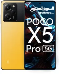  5 جهاز جديد بالكرتونة Poco X5pro 5G مكفول سنة من Pci متوفر توصيل متوفر مستعمل