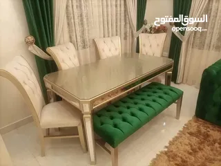  13 سفرة 6 كراسي بسعر الجملة خشب لاتيه وزان متوفر بجميع الالوان والموديلات حسب الطلب للاستفسار