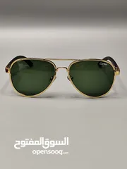  2 كارتير بمواصفات عالية جداً أعلى كواليتي   عدسة زجاج لون زيتوني مميز جداً  العدسة UV حماية من الإشعاع