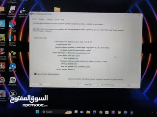  3 Laptop msi GF63 Gaming بحالة الوكالة