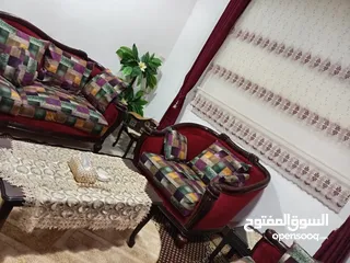  2 طقم كنب خشب زان محفر فخم تنجيد جديد.... حجم جامبو 7مقاعد ....مريح للظهر والجلوس
