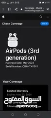  5 سماعة  Airpods apple الاصليه الجيل الثالث 3