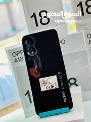 3 جهاز مستعمل ايام بالكرتونة oppo  A18 رام 8 جيجا 128 مكفول بالشركة متوفر توصيل