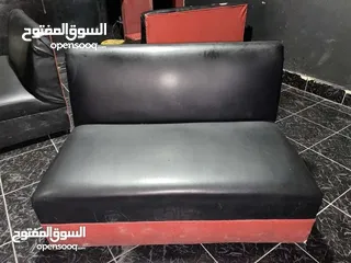  2 لقطه : صوفات كنب جلد نخب حسب الصور للمحلات ونوادي الالعاب والحلاقين
