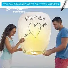  9 منطاد  مناطيد شعلة نار محلقه  للاعلى تكتب عليها امنياتك و تطللقها للسماء عاليا لون ابيض