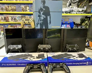  8 بلايستيشن 4 فات مع كفاله  PS4 Fat بافضل الاسعار