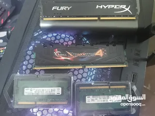  9 رامات ddr3  لابتوب و بي سي جيمينج و ddr4 بي سي  جيمينج التفاصيل الباقية بالوصف