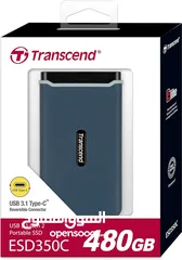  6 هارديسك داخلي مساحة240 و 480 جيجا بايت ترانسيند Trancsend Portable SSD Hardisk ESD350C 240GB & 480GB